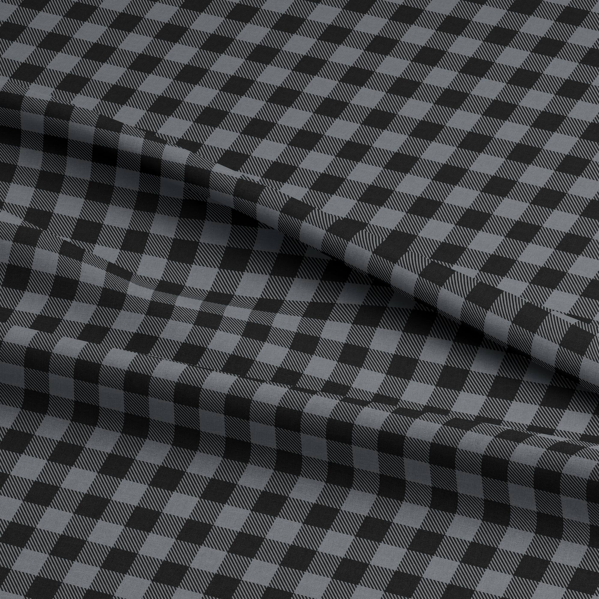 Eugene Textiles Gray Plaid Print Craft Fabric